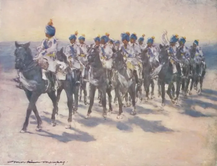 Framed Print : The Imperial Cadet Corps at the Durbar, 1903. Artist: Mortimer L Menpes