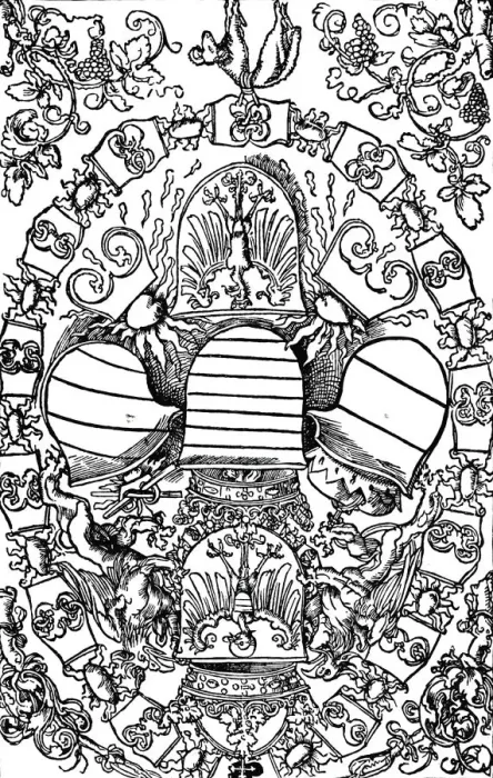 Framed Print : The Five Imperial Coats of Arms, 1515 (1906). Artist: Albrecht Durer Framed Print : The Five Imperial Coats of Arms, 1515 (1906). Artist: Albrecht Durer