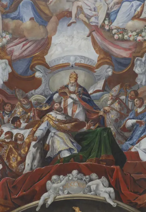 Framed Print : The Imperial Coronation of Charles the Great by Pope Leo III in 800, 1724 Framed Print : The Imperial Coronation of Charles the Great by Pope Leo III in 800, 1724