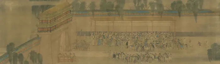 Framed Print : The Imperial examination, Detail of the Handscroll Viewing the Pass List Framed Print : The Imperial examination, Detail of the Handscroll Viewing the Pass List