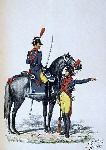 Imperial Gendarmerie of Paris, 1813 (1887). Artist: A Lemercier