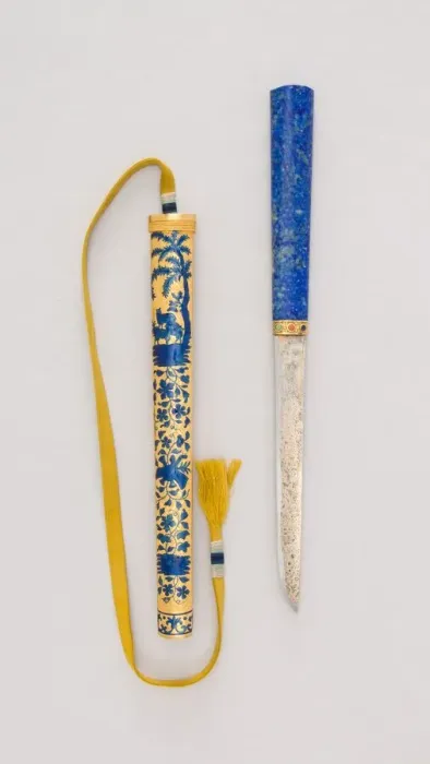 Framed Print : Imperial Knife with Sheath, Chinese, 18th century. Creator: Unknown Framed Print : Imperial Knife with Sheath, Chinese, 18th century. Creator: Unknown