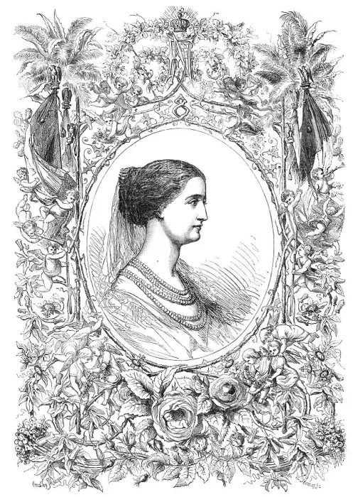 Framed Print : Her Imperial Majesty the Empress of the French, 1856. Creator: W Thomas Framed Print : Her Imperial Majesty the Empress of the French, 1856. Creator: W Thomas