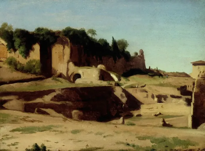 Framed Print : The Imperial Palace on the Palatine, Rome, 1834. Creator: Paul Flandrin Framed Print : The Imperial Palace on the Palatine, Rome, 1834. Creator: Paul Flandrin