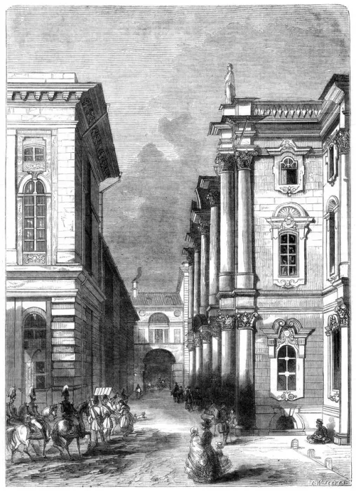 Framed Print : Part of the Imperial Palace at St Petersburg, Russia, 1864. Artist: C W Seeres Framed Print : Part of the Imperial Palace at St Petersburg, Russia, 1864. Artist: C W Seeres