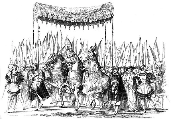 Imperial procession, 1529-1530 (1849). Artist: Lucas Cranach the Elder