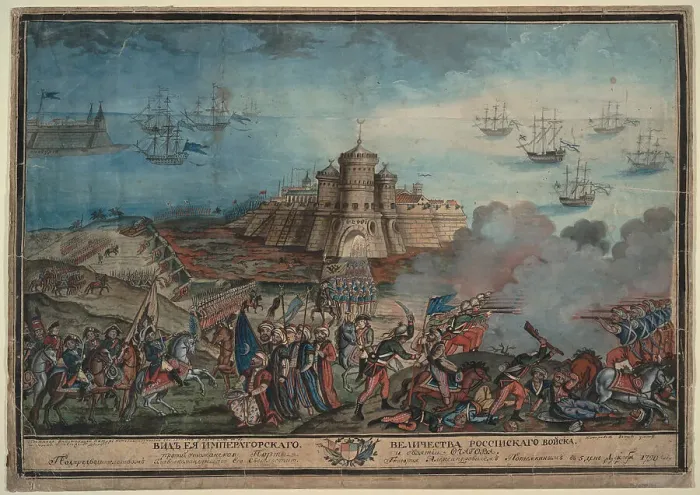 Framed Print : The Imperial Russian Army before the Turkish port Ochakov, 1790. Artist: Anonymous Framed Print : The Imperial Russian Army before the Turkish port Ochakov, 1790. Artist: Anonymous