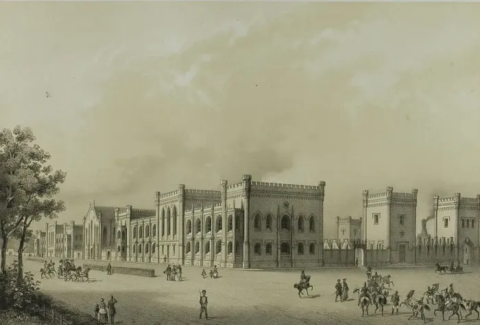 Framed Print : Imperial Stables, Petrodvorets, c. 1820. Creator: C. Schultz Framed Print : Imperial Stables, Petrodvorets, c. 1820. Creator: C. Schultz