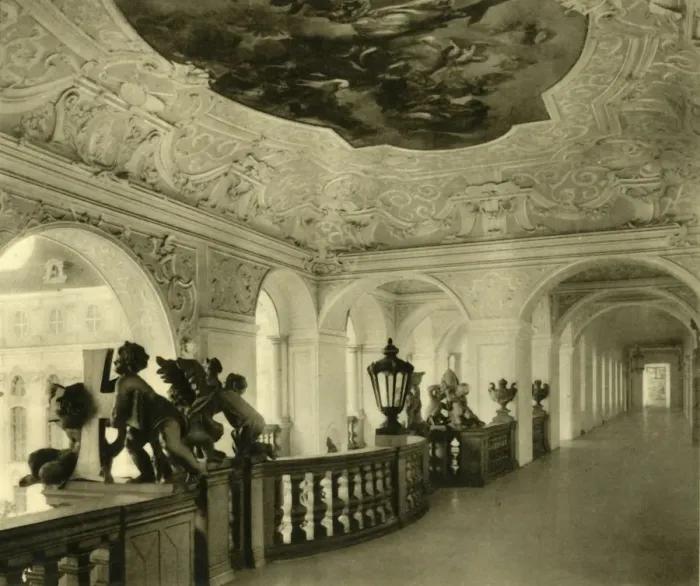 Framed Print : Imperial staircase, St Florian Monastery, Sankt Florian, Upper Austria, c1935. Creator: Unknown Framed Print : Imperial staircase, St Florian Monastery, Sankt Florian, Upper Austria, c1935. Creator: Unknown