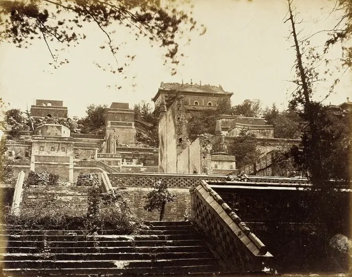 Framed Print : Imperial Summer Palace, Peking, 1860. Creator: Felice Beato Framed Print : Imperial Summer Palace, Peking, 1860. Creator: Felice Beato
