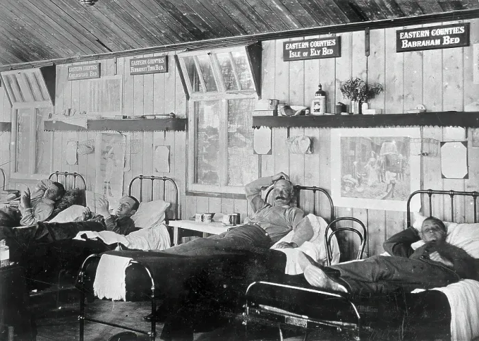 Framed Print : Imperial Yeomanry Hospital, Deelfontein, South Africa: the 'Eastern Counties'... (1900?). Creator: HR Sherborn Framed Print : Imperial Yeomanry Hospital, Deelfontein, South Africa: the 'Eastern Counties'... (1900?). Creator: HR Sherborn