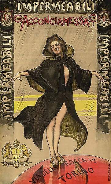 Impermeabili G. Acconciamessa, 1897. Creator: Carpanetto, Giovanni Battista (1863-1928)