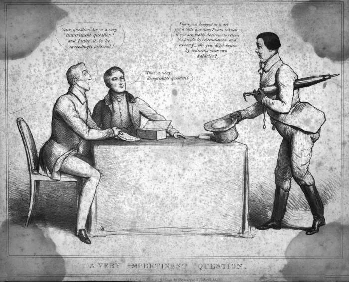 Framed Print : A Very (Im)Pertinent Question. 1830 Framed Print : A Very (Im)Pertinent Question. 1830