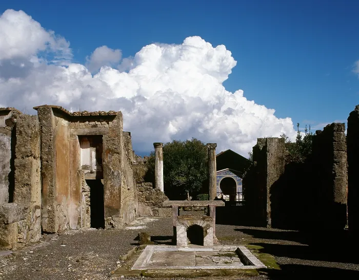 Framed Print : Impluvium of Roman house, Pompeii, Campania, Italy, 2002. Creator: LTL Framed Print : Impluvium of Roman house, Pompeii, Campania, Italy, 2002. Creator: LTL