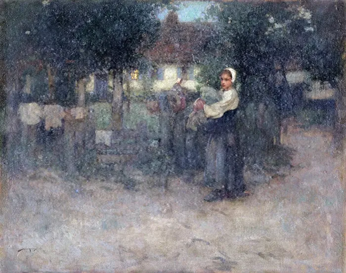 Framed Print : An important task, 1907. Creator: William Lee-Hankey Framed Print : An important task, 1907. Creator: William Lee-Hankey