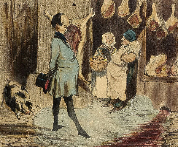 Impressions de voyage d'un grand poète, 1842. Creator: Honore Daumier