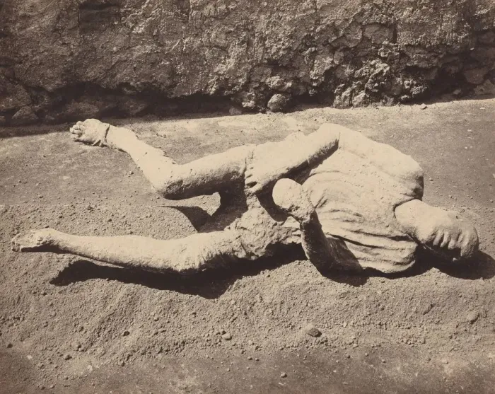Framed Print : Impronte Umane, Pompei (Human Cast, Pompeii), 1873. Creator: Giorgio Sommer Framed Print : Impronte Umane, Pompei (Human Cast, Pompeii), 1873. Creator: Giorgio Sommer