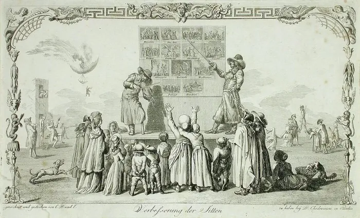 Framed Print : Improvement of the Morals, 1786. Creator: Daniel Nikolaus Chodowiecki Framed Print : Improvement of the Morals, 1786. Creator: Daniel Nikolaus Chodowiecki