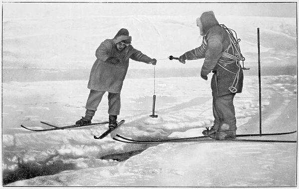 Improvised sounding tackle, Antarctica, 1911-1912