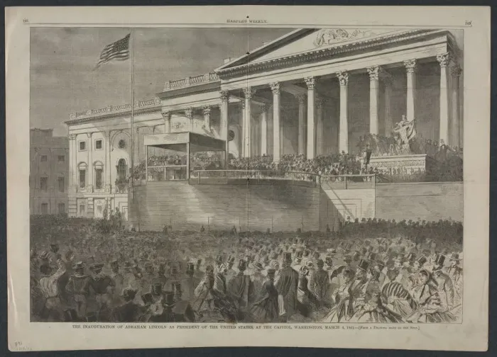 Framed Print : The Inauguration of Abraham Lincoln as President of the United States…, March 4, 1861, 1861 Framed Print : The Inauguration of Abraham Lincoln as President of the United States…, March 4, 1861, 1861
