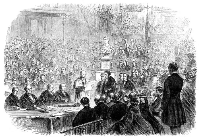 Framed Print : Inauguration of the bust of His Royal Highness the Prince of Wales... Edinburgh, 1862. Creator: Unknown Framed Print : Inauguration of the bust of His Royal Highness the Prince of Wales... Edinburgh, 1862. Creator: Unknown