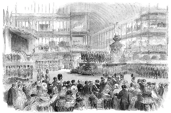 Inauguration of the Peace Trophy and Scutari Monument at the Crystal Palace, 1856. Creator: Unknown