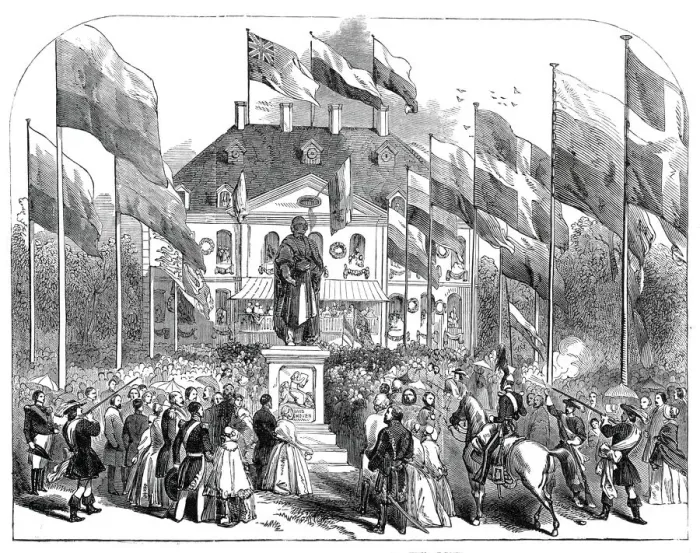 Framed Print : The Inauguration of the Statue of Beethoven, at Bonn, 1845. Creator: Unknown Framed Print : The Inauguration of the Statue of Beethoven, at Bonn, 1845. Creator: Unknown