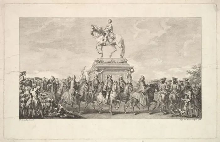 Framed Print : The Inauguration of the Statue of Louis XV, Vignette on page 1 Framed Print : The Inauguration of the Statue of Louis XV, Vignette on page 1