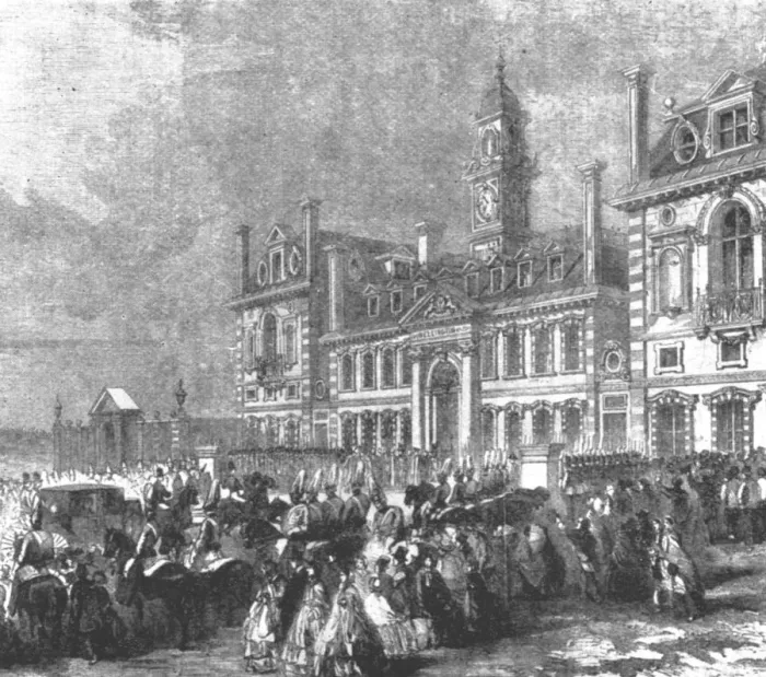 Framed Print : Inauguration of Wellington College, Sandhurst: Arrival of Queen Victoria, 1859, (1901) Framed Print : Inauguration of Wellington College, Sandhurst: Arrival of Queen Victoria, 1859, (1901)