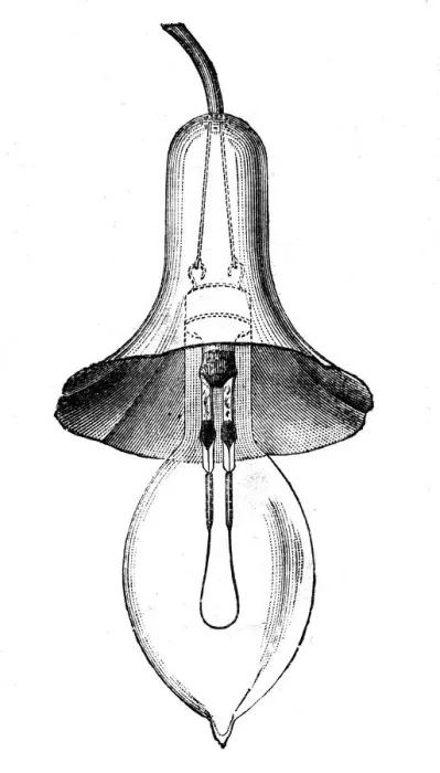 Framed Print : Incandescent filament lamp, glow-lamp, by Lane-Fox, 1883 Framed Print : Incandescent filament lamp, glow-lamp, by Lane-Fox, 1883