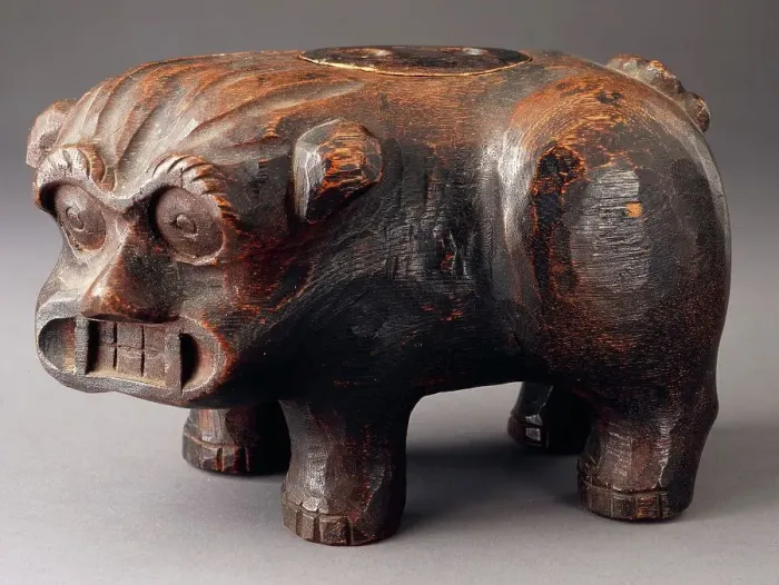 Framed Print : Incense Burner in the Form of a Lion, 19th century. Creator: Unknown Framed Print : Incense Burner in the Form of a Lion, 19th century. Creator: Unknown