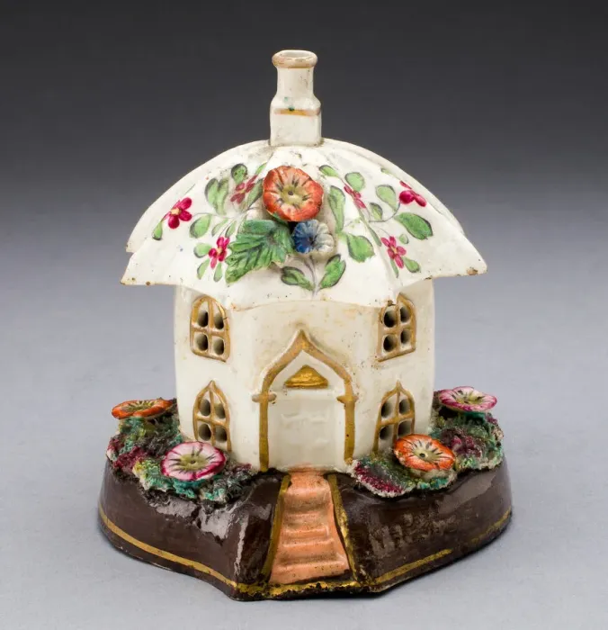Framed Print : Incense Burner, Staffordshire, c. 1830. Creator: Staffordshire Potteries Framed Print : Incense Burner, Staffordshire, c. 1830. Creator: Staffordshire Potteries