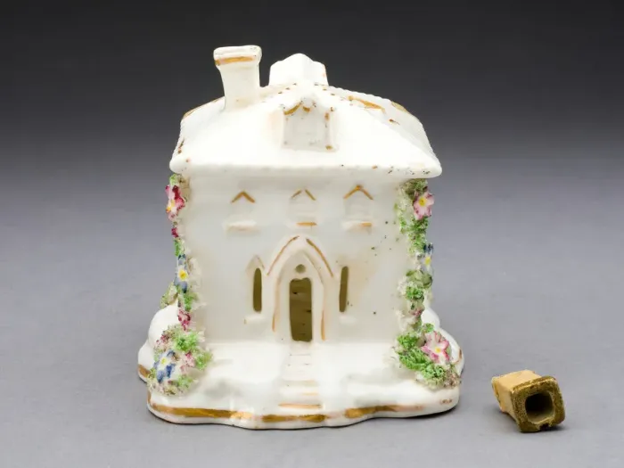 Framed Print : Incense Burner, Staffordshire, c. 1830. Creator: Staffordshire Potteries Framed Print : Incense Burner, Staffordshire, c. 1830. Creator: Staffordshire Potteries