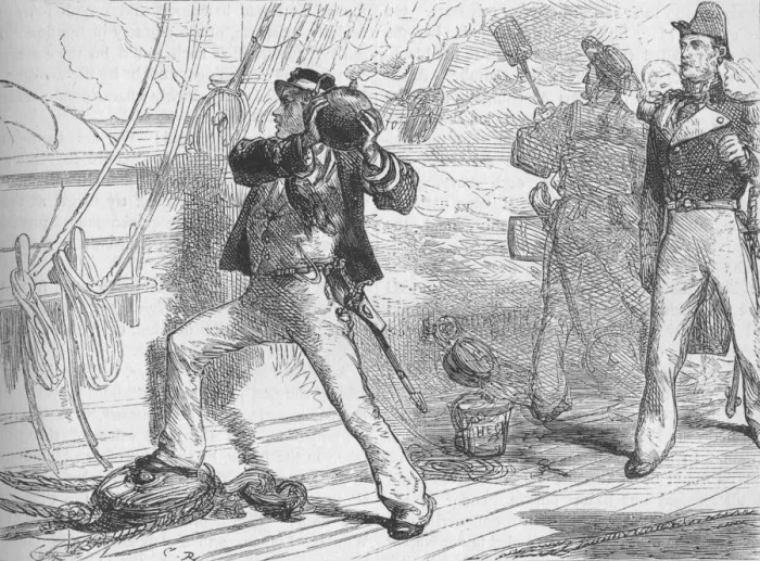 Framed Print : An Incident in the Attack on Bomarsund, c1880. Artist: C. R Framed Print : An Incident in the Attack on Bomarsund, c1880. Artist: C. R