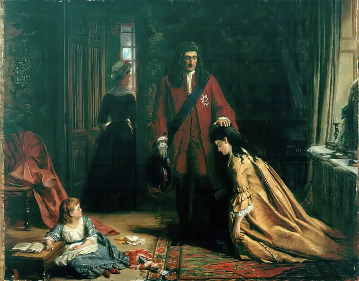 Framed Print : Incident in the life of Lady Mary Wortley, 1872. Creator: William Powell Frith Framed Print : Incident in the life of Lady Mary Wortley, 1872. Creator: William Powell Frith