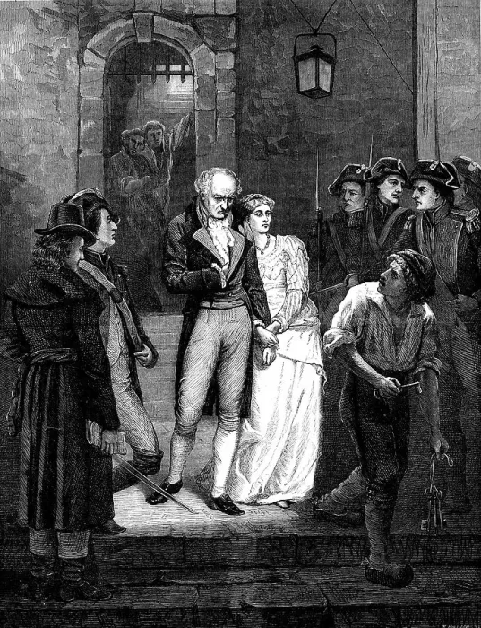 Framed Print : An Incident in the Revolution of 1792, by W. W. Ouless, in the Royal Academy Exhibition, 1871. Creator: William Hollidge Framed Print : An Incident in the Revolution of 1792, by W. W. Ouless, in the Royal Academy Exhibition, 1871. Creator: William Hollidge