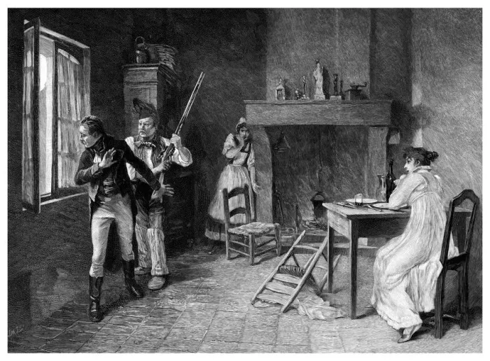 Framed Print : An Incident in the White Terror, 1815, 1895
