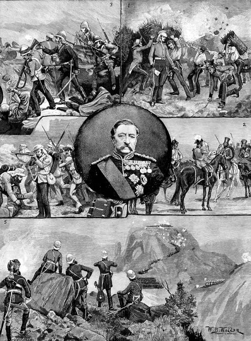 Framed Print : Incidents of Lord Napier of Magdala's military career, 1890. Creator: P Naumann. Incidents of Lord Napier of Magdala's military career, 1890. Creator: P Naumann Framed Print : Incidents of Lord Napier of Magdala's military career, 1890. Creator: P Naumann. Incidents of Lord Napier of Magdala's military career, 1890. Creator: P Naumann