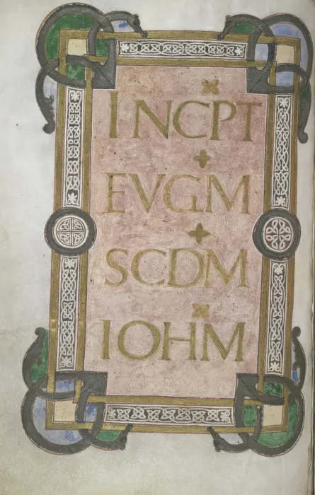 Framed Print : Incipit to St John's Gospel, 2nd half 9th century. Creator: Unknown. Incipit to St John's Gospel, 2nd half 9th century. Creator: Unknown