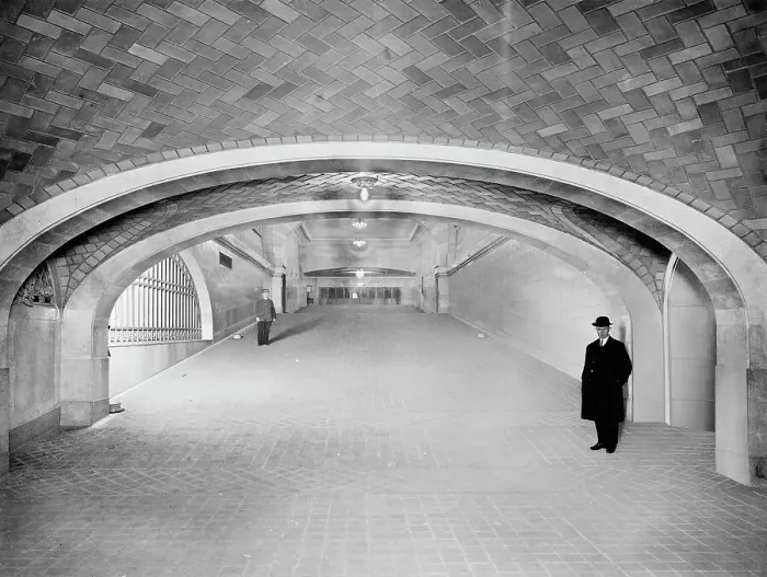 Framed Print : Incline to suburban concourse, Grand Central Terminal, N.Y. Central Lines, c1910-1920. Creator: Unknown Framed Print : Incline to suburban concourse, Grand Central Terminal, N.Y. Central Lines, c1910-1920. Creator: Unknown
