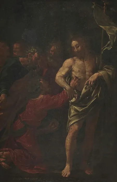 Framed Print : The Incredulity of Saint Thomas, 1575-1609. Creator: Annibale Carracci Framed Print : The Incredulity of Saint Thomas, 1575-1609. Creator: Annibale Carracci