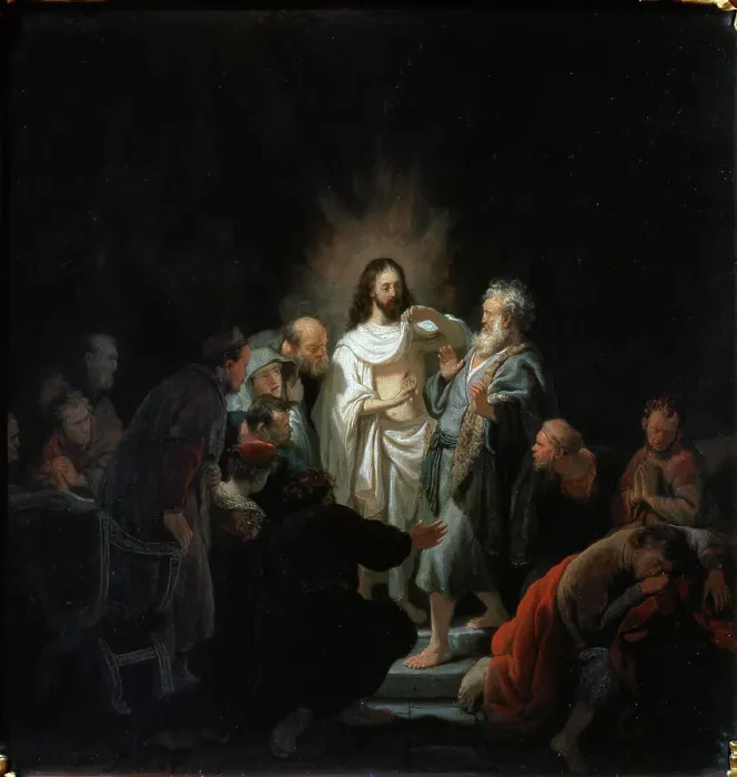 Framed Print : The Incredulity of Saint Thomas, 1634. Artist: Rembrandt Harmensz van Rijn Framed Print : The Incredulity of Saint Thomas, 1634. Artist: Rembrandt Harmensz van Rijn