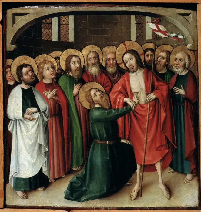 Framed Print : The Incredulity of Saint Thomas, c1500 Framed Print : The Incredulity of Saint Thomas, c1500