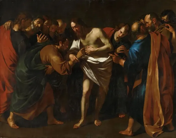 Framed Print : The Incredulity of St Thomas, c.1626-c.1630. Creator: Wouter Crabeth II Framed Print : The Incredulity of St Thomas, c.1626-c.1630. Creator: Wouter Crabeth II