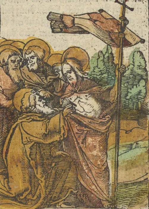 Framed Print : The Incredulity of Thomas, from Das Plenarium, 1517. Creator Framed Print : The Incredulity of Thomas, from Das Plenarium, 1517. Creator