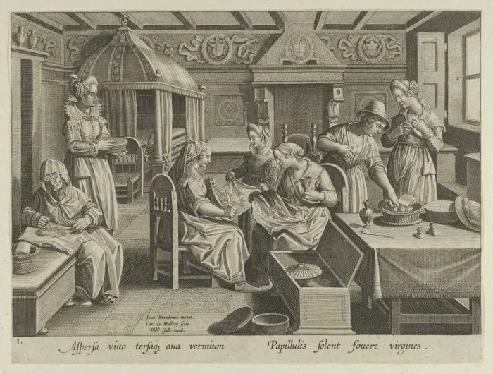 Framed Print : The Incubation of the Silkworm Eggs, Plate 3 from The Introduction of the Silkworm'[... ca. 1595. Creator: Karel van Mallery Framed Print : The Incubation of the Silkworm Eggs, Plate 3 from The Introduction of the Silkworm'[... ca. 1595. Creator: Karel van Mallery