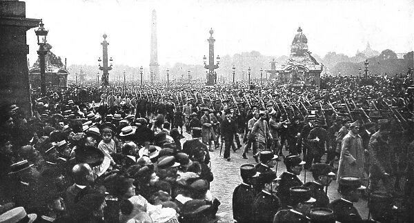 'Independence Day' In Paris; A battalion of the 16th American regiment... 1917 Creator: Unknown. 'Independence Day' In Paris; A battalion of the 16th American regiment... 1917 Creator: Unknown