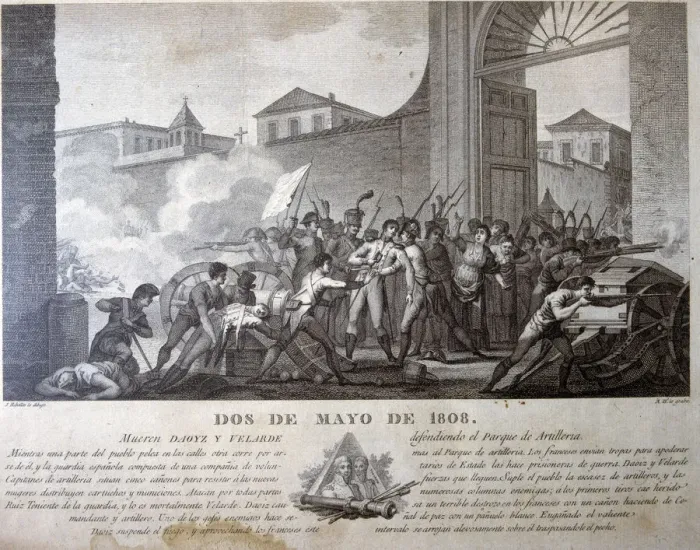 Framed Print : Independence War, death of Daoiz and Velarde in Monleon Park, Madrid, December 8 Framed Print : Independence War, death of Daoiz and Velarde in Monleon Park, Madrid, December 8