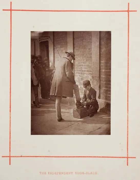 Framed Print : The Independent Shoe-Black, 1877. Creator: John Thomson Framed Print : The Independent Shoe-Black, 1877. Creator: John Thomson