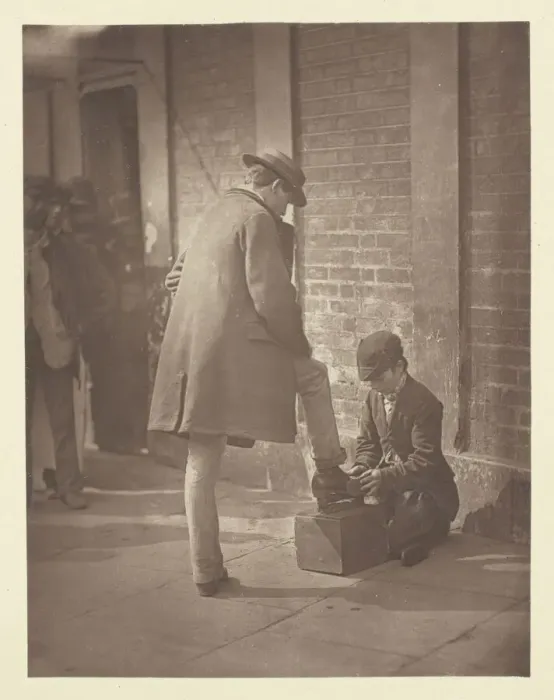 Framed Print : The Independent Shoe-Black, 1881. Creator: John Thomson Framed Print : The Independent Shoe-Black, 1881. Creator: John Thomson